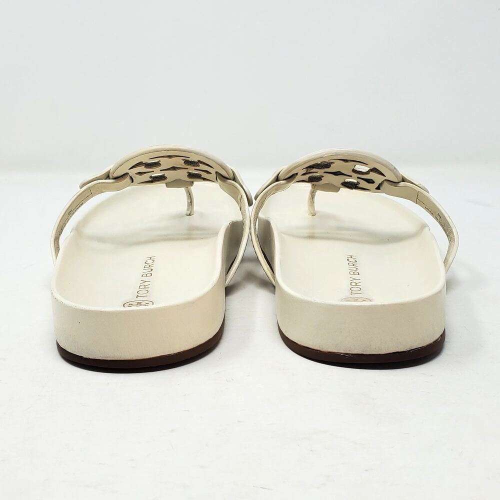 Tory Burch Miller Cloud Leather Thong Sandal Calf Leather New Ivory 81032 Size 8 - Picture 6 of 9